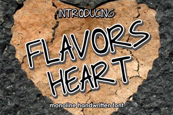 Flavors Heart: A Handwritten Font for Authentic Branding