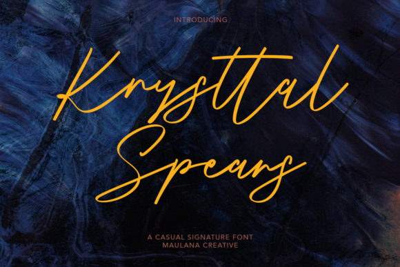 Krysttal Spears: An Elegant Handwritten Font for Branding