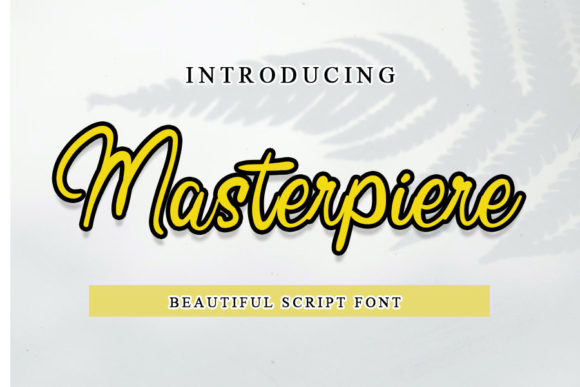 Masterpiere: A Handwritten Font for Makers
